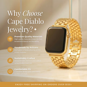 Silbernes Honeycomb Luxusarmband für Apple Watch