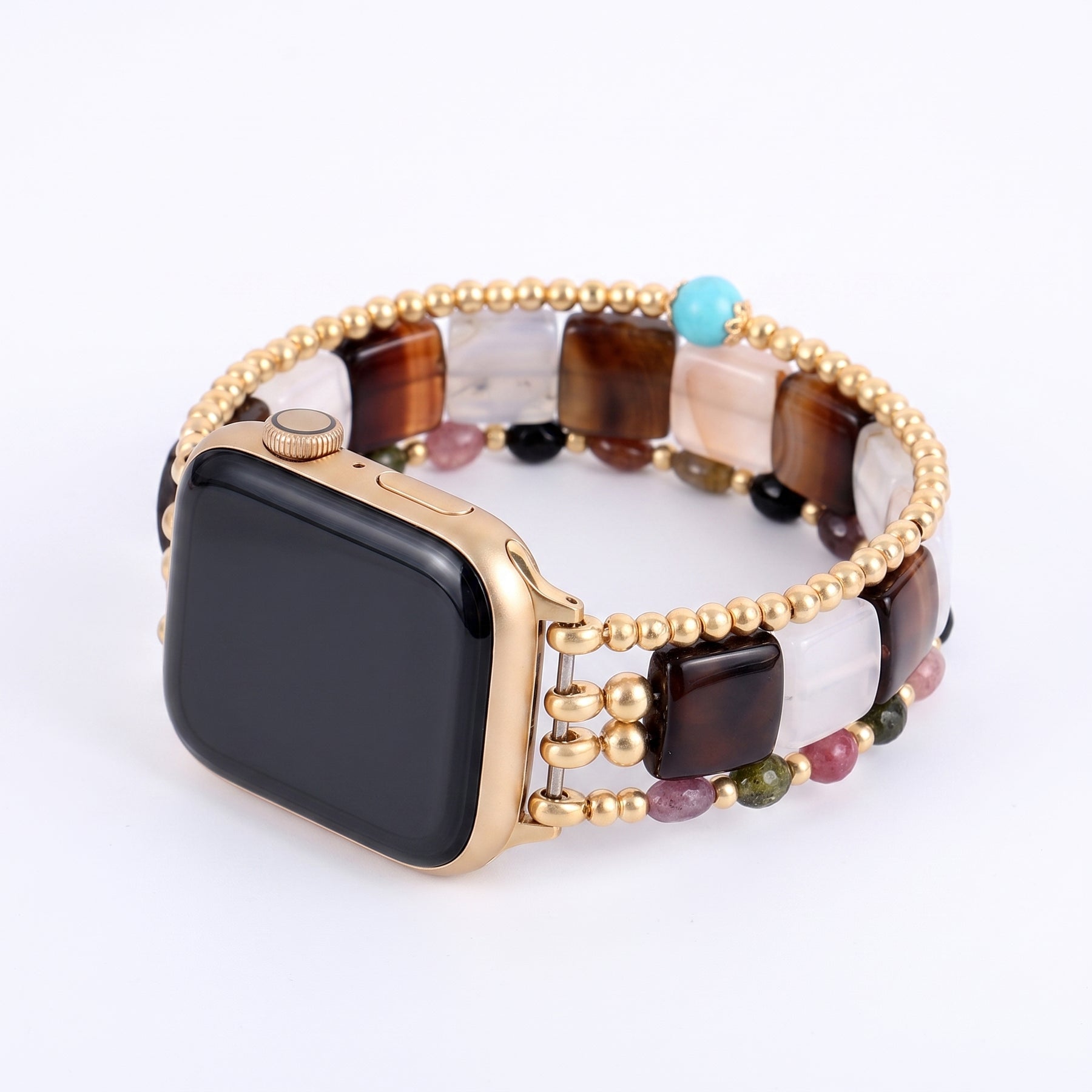 Wild Grace Achat-Stretcharmband für Apple Watch, Silber