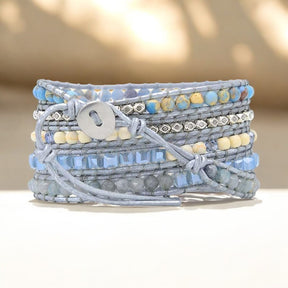 Heilender Topas Königin Silber Wickelarmband