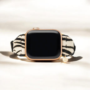 Zebra Luxe Leder Apple Watch Armband