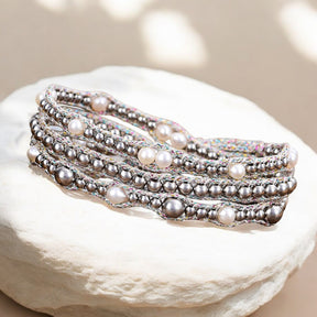 Glänzendes Perlen-Schutzwickelarmband