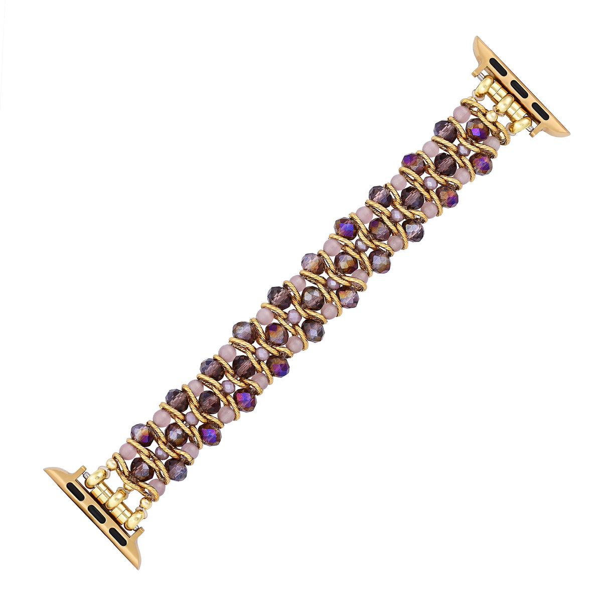 Golden Serenity Edelstein Geflochtenes Apple Watch Armband
