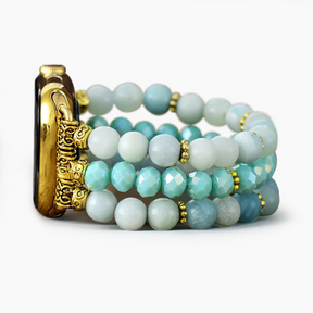 Stretch-Armband Apple Watch Amazonite Bliss“