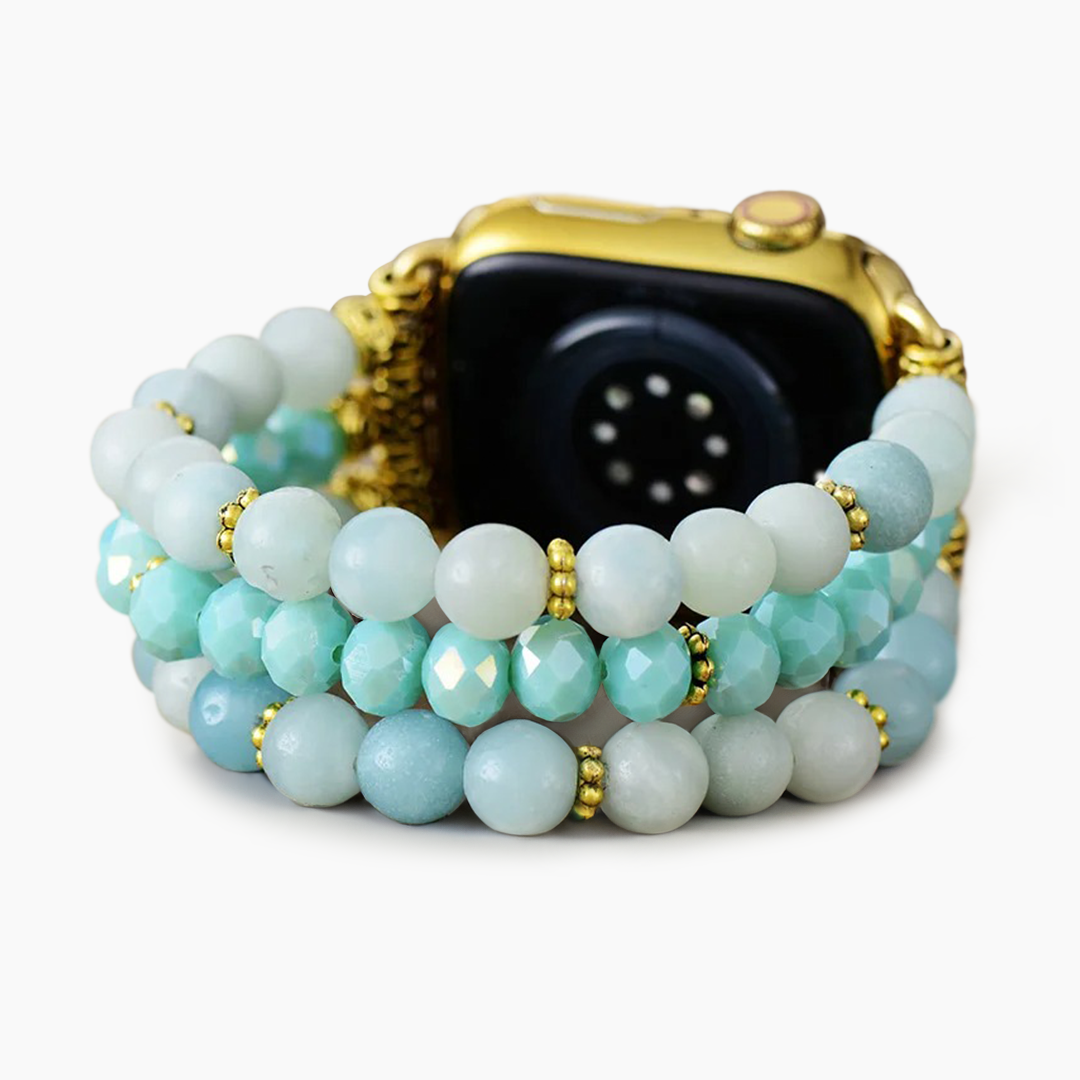 Stretch-Armband Apple Watch Amazonite Bliss“