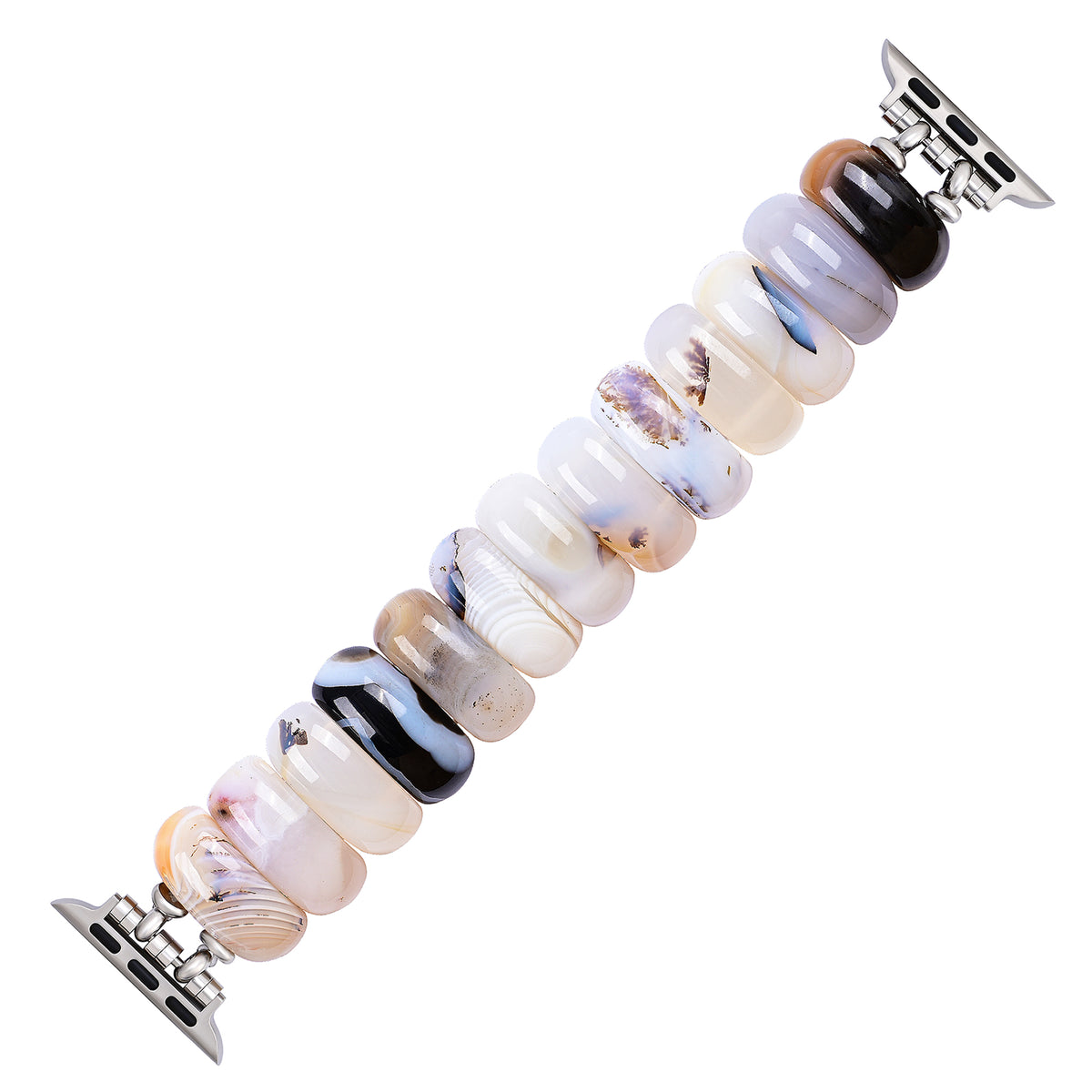Elfenbein-Dünenachat Stretch Apple Watch Armband