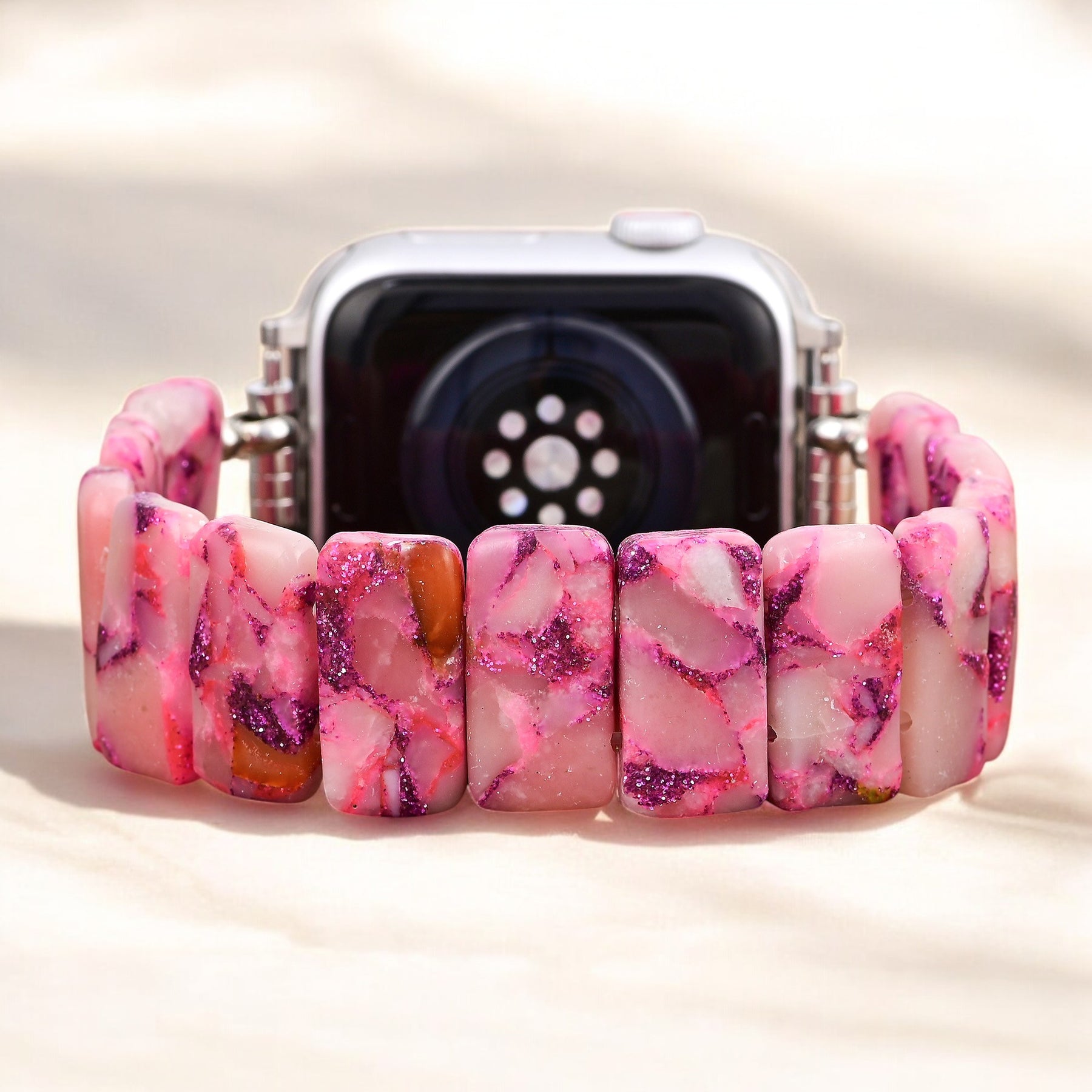 Rose Marmor Stretch Apple Watch Armband