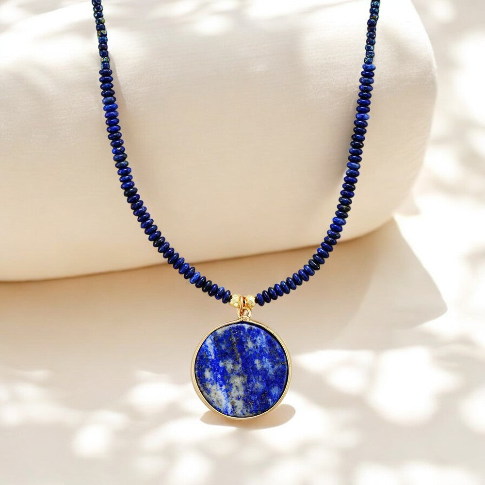 Beruhigende Lapis-Lazuli-Perlenkette
