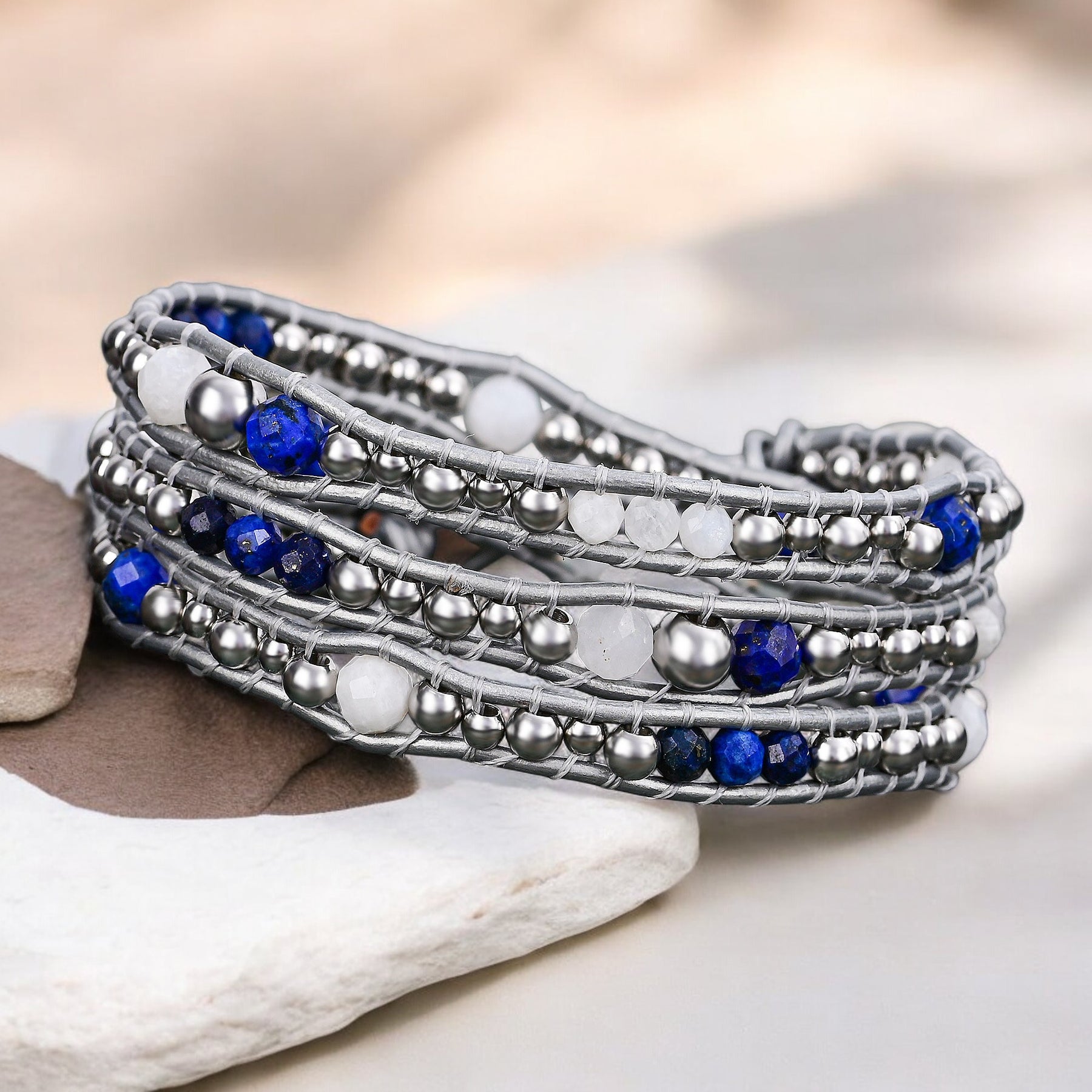 Himmlisches Lapis-Schutzwickelarmband