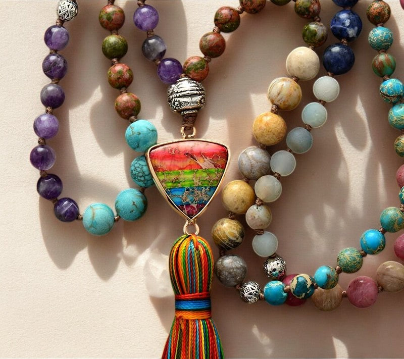 Chakra Charm Quasten-Halskette