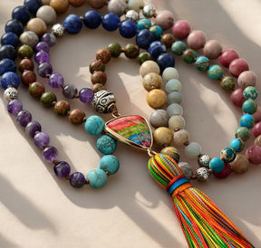 Chakra Charm Quasten-Halskette