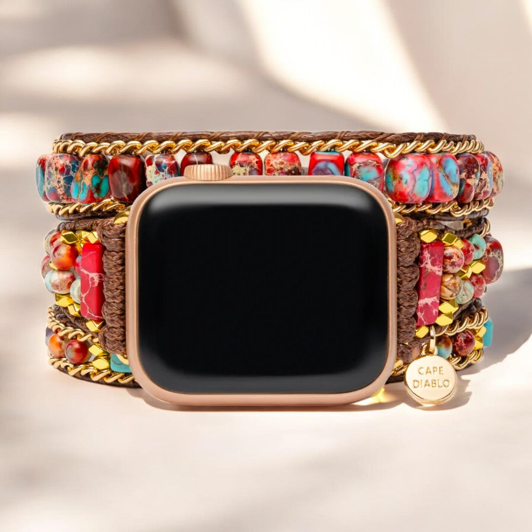 Kirsche Kaiser Jasper Apple Watch Armband