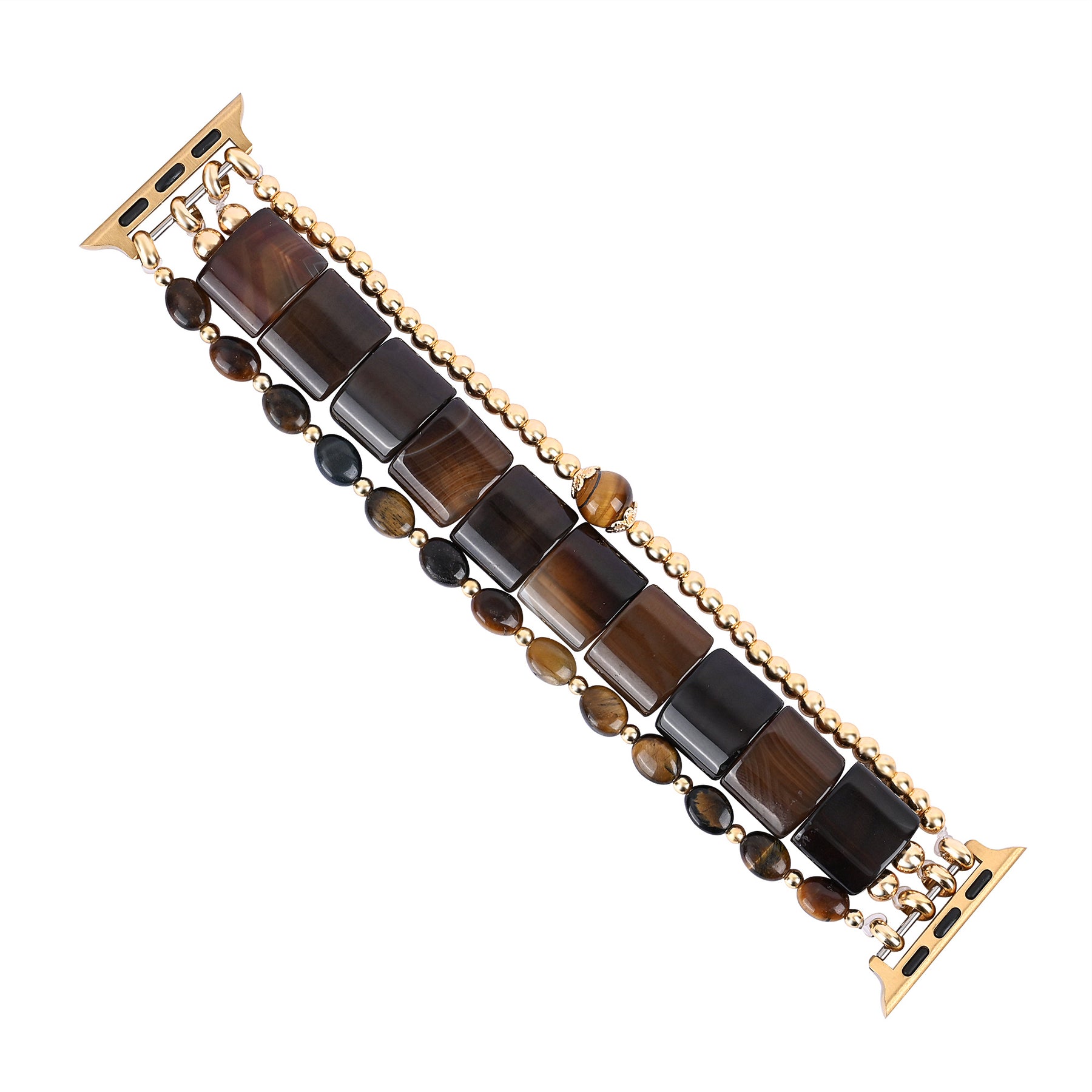 Fierce Grace Tiger's Eye Stretch Apple Watch Armband