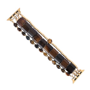 Fierce Grace Tiger's Eye Stretch Apple Watch Armband