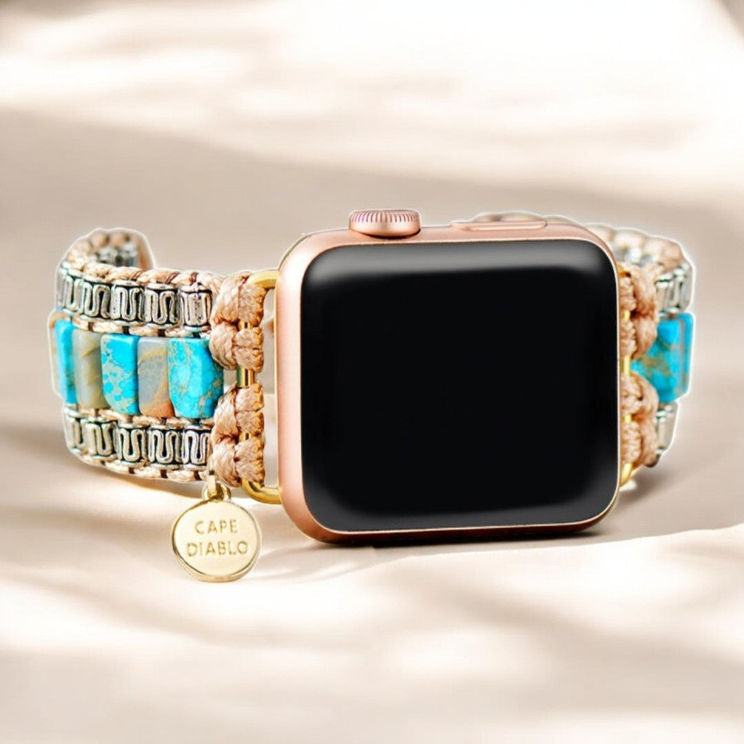 Göttliches elfenbein-türkises Apple Watch -Armband