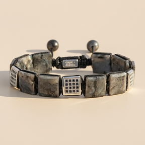 Herren Armband aus schwarzem Labradorit