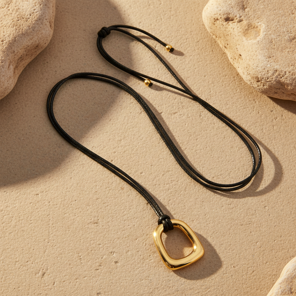 Geometrische Goldkette