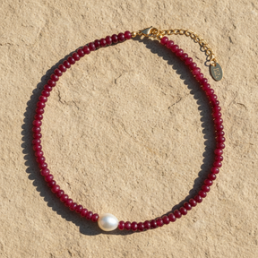 Jade Perlen Harmonie Halskette