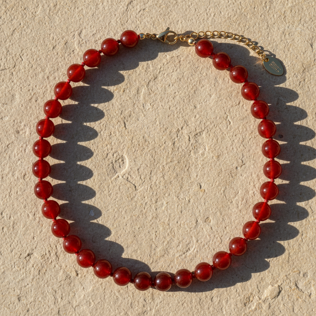 Roter Achat Halsband Choker