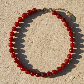 Roter Achat Halsband Choker