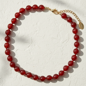 Roter Achat Halsband Choker