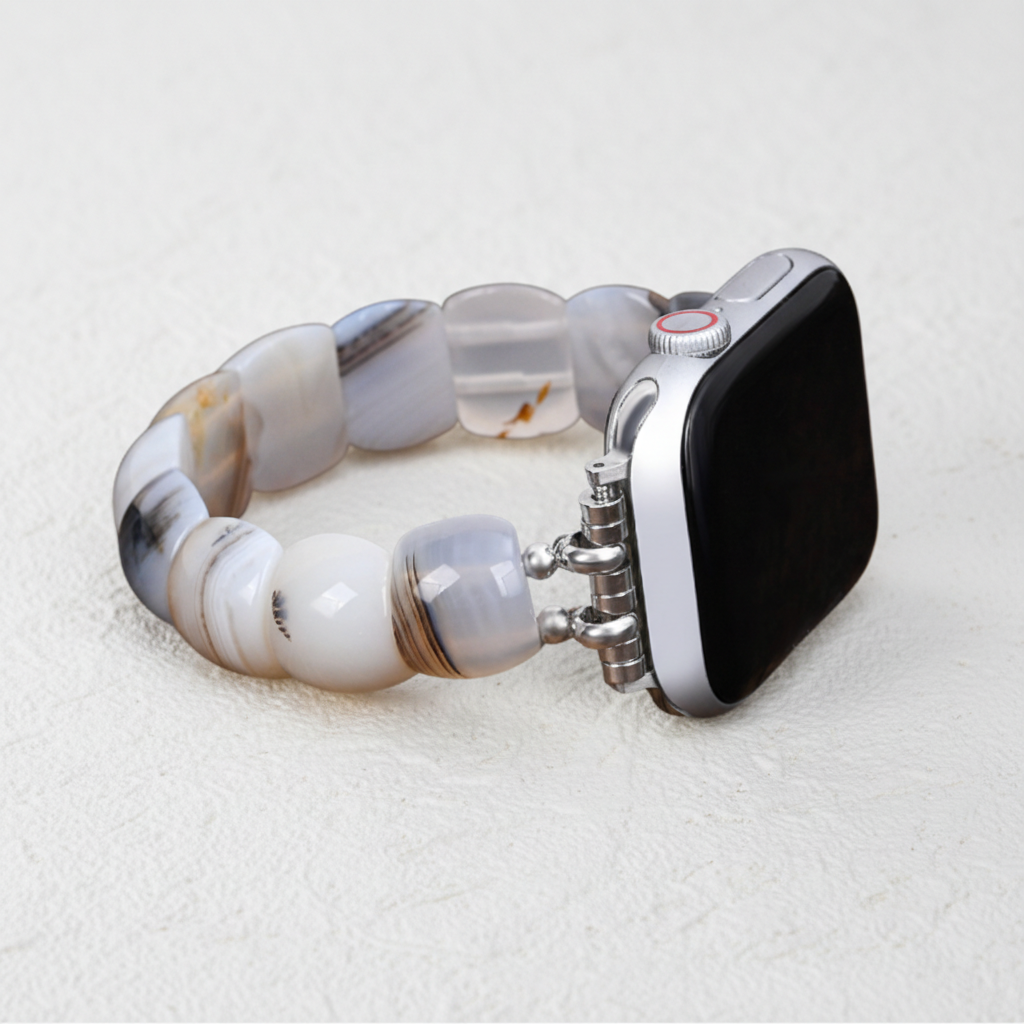 Elfenbein Aura Dehnbares Apple Watch Armband