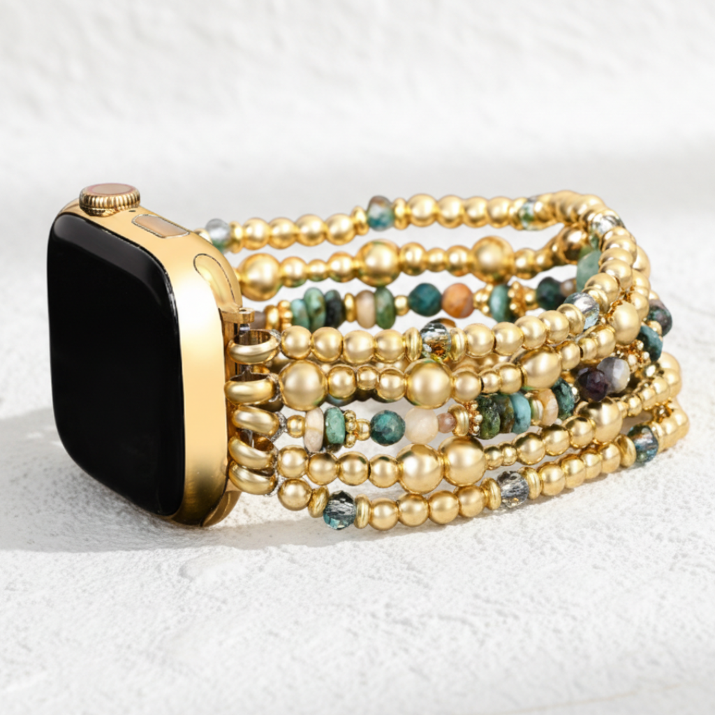 Goldene Oase Dehnbares Apple Watch Armband
