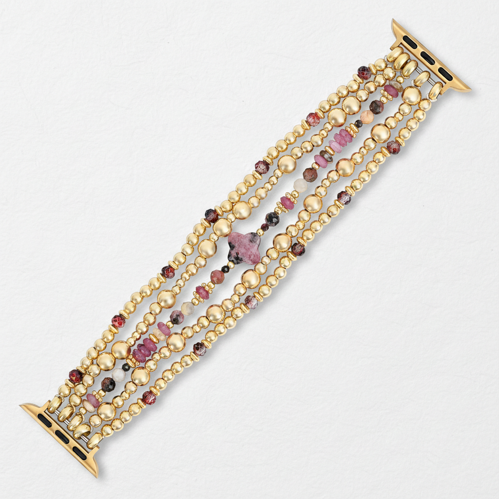 Blush Bloom Dehnbares Apple Watch Armband