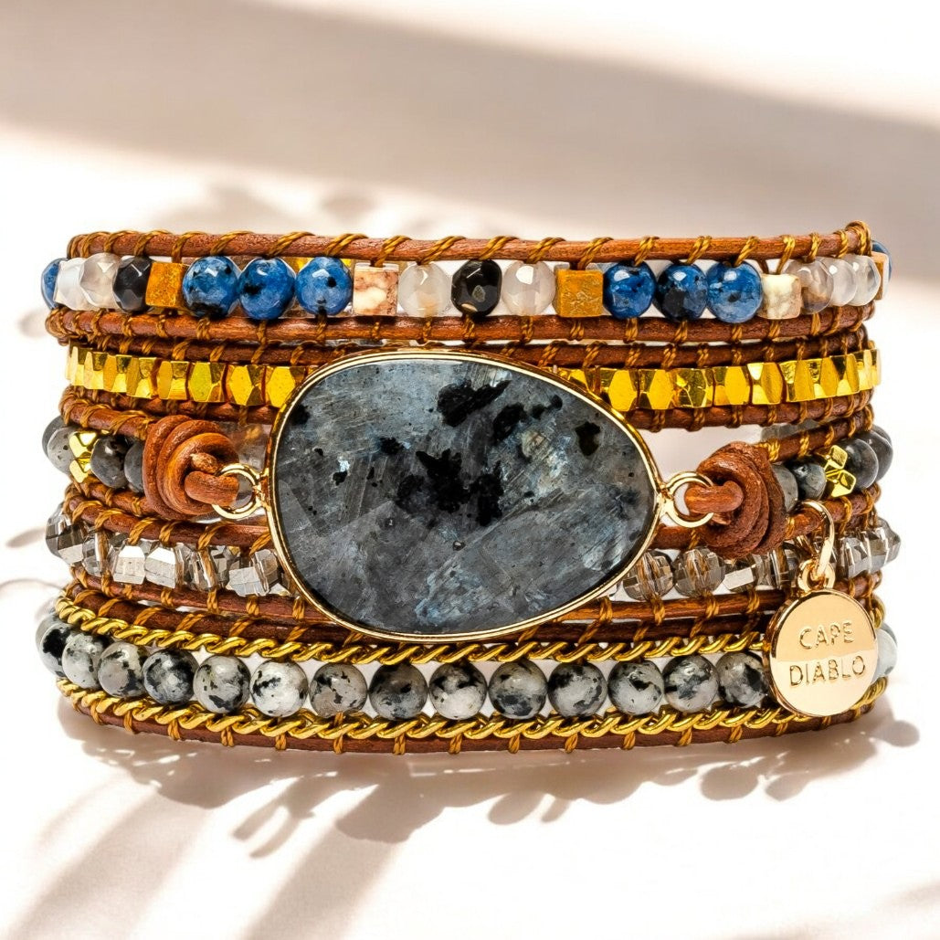 Ätherisches Labradorit Wickelarmband