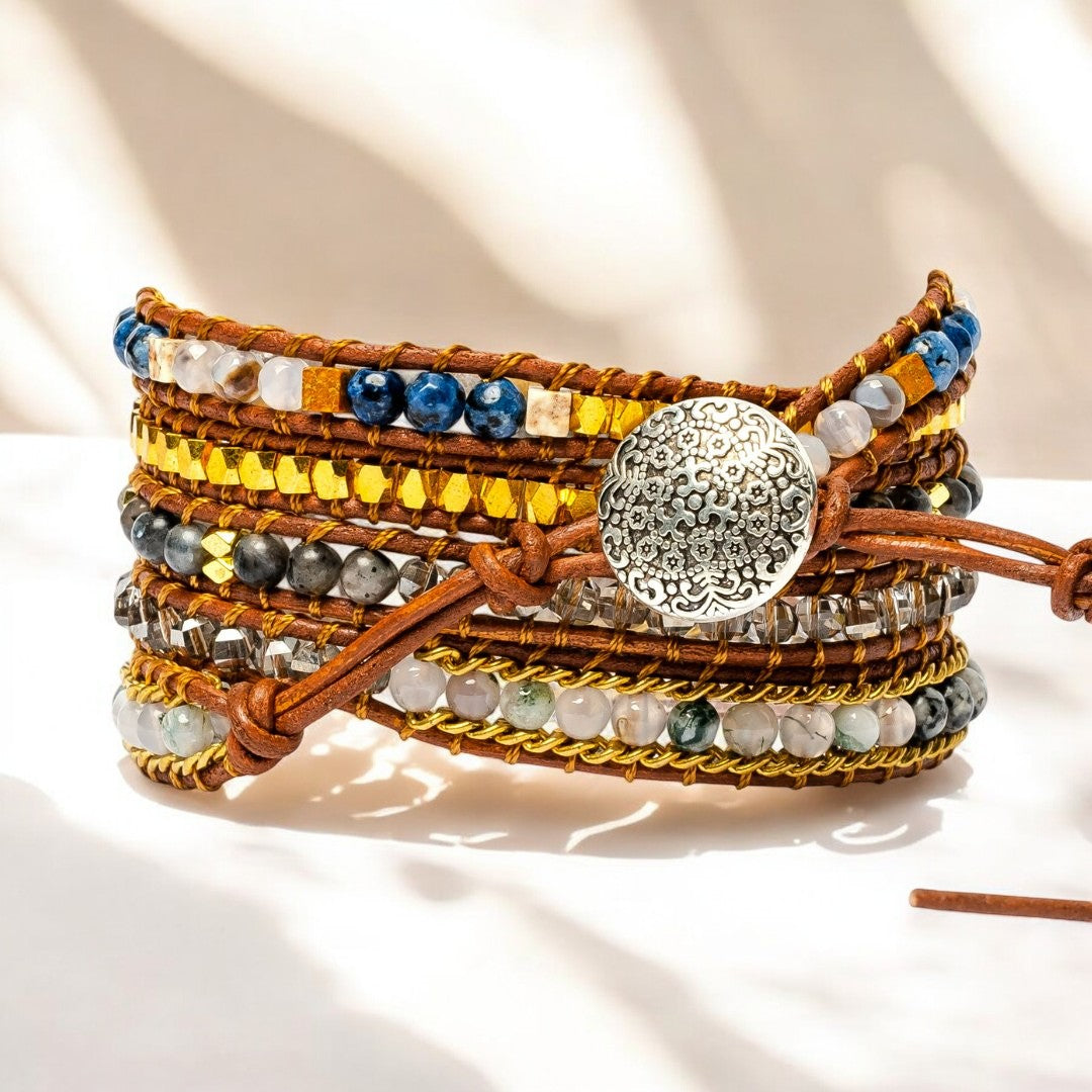 Ätherisches Labradorit Wickelarmband