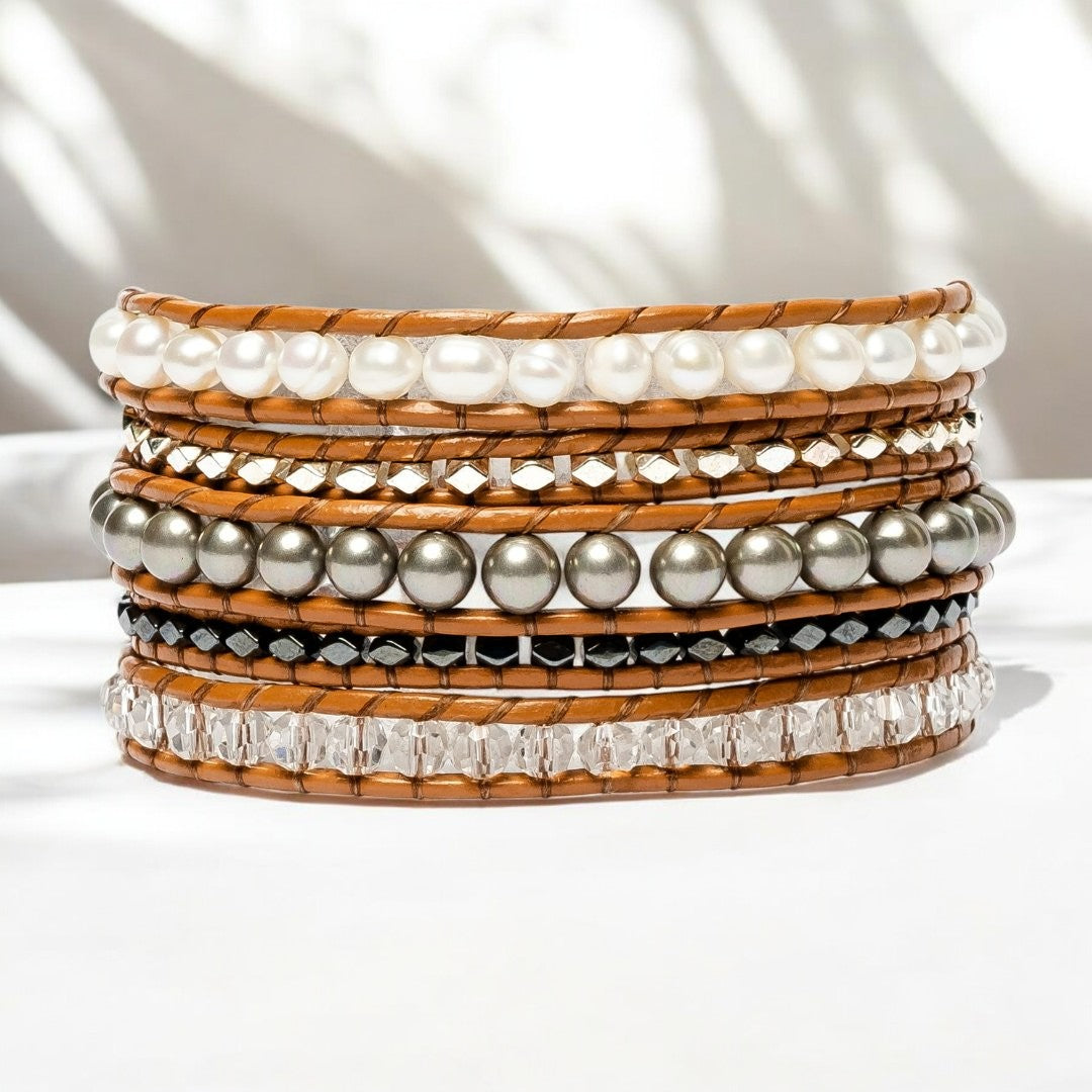 Exquisites Hämatit Wickelarmband