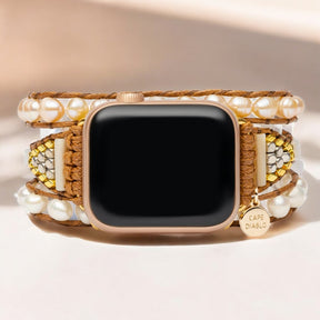 Elegantes Süßwasserperlen-Apple Watch-Armband