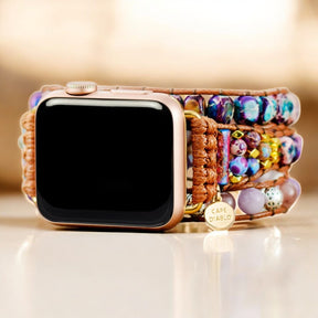 Elegantes Purpur-Jaspis Apple Watch Armband