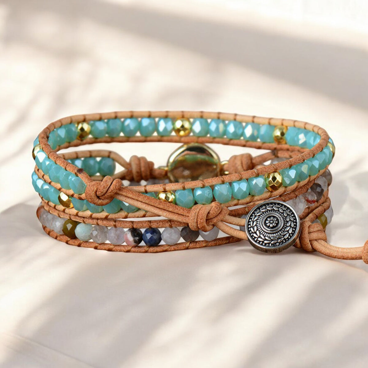 Heilendes Opal-Schutz-Wickelarmband