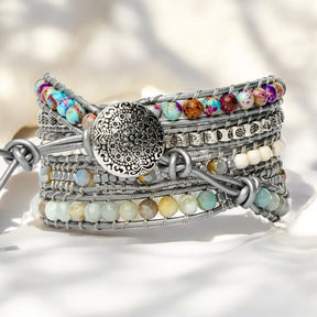 Heilendes türkisfarbenes Schutz-Wickelarmband