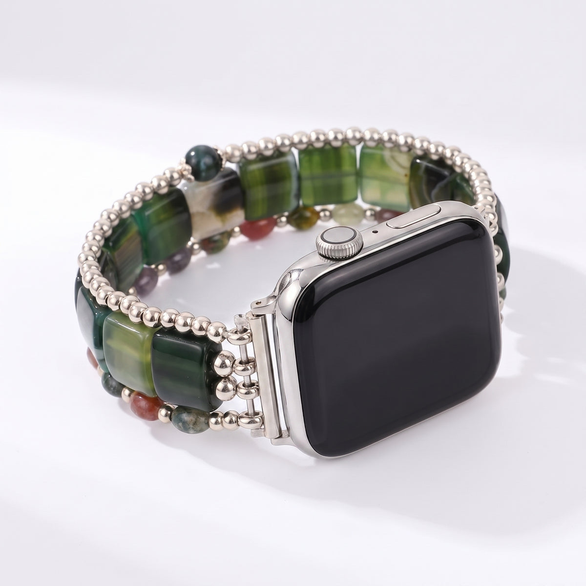 Midnight Bloom Turmalin Stretch Apple Watch Armband
