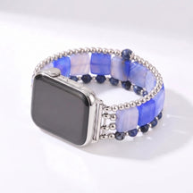 Wild Grace Achat-Stretcharmband für Apple Watch, Silber