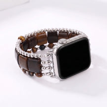Wild Grace Achat-Stretcharmband für Apple Watch, Silber