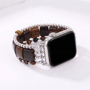 Wild Grace Achat-Stretcharmband für Apple Watch, Silber