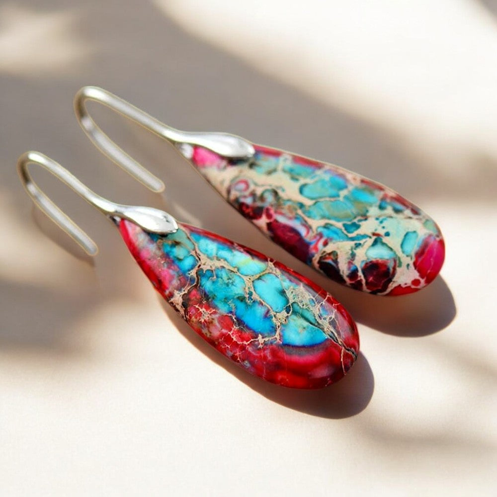 Imperial Jasper Tropfenohrringe