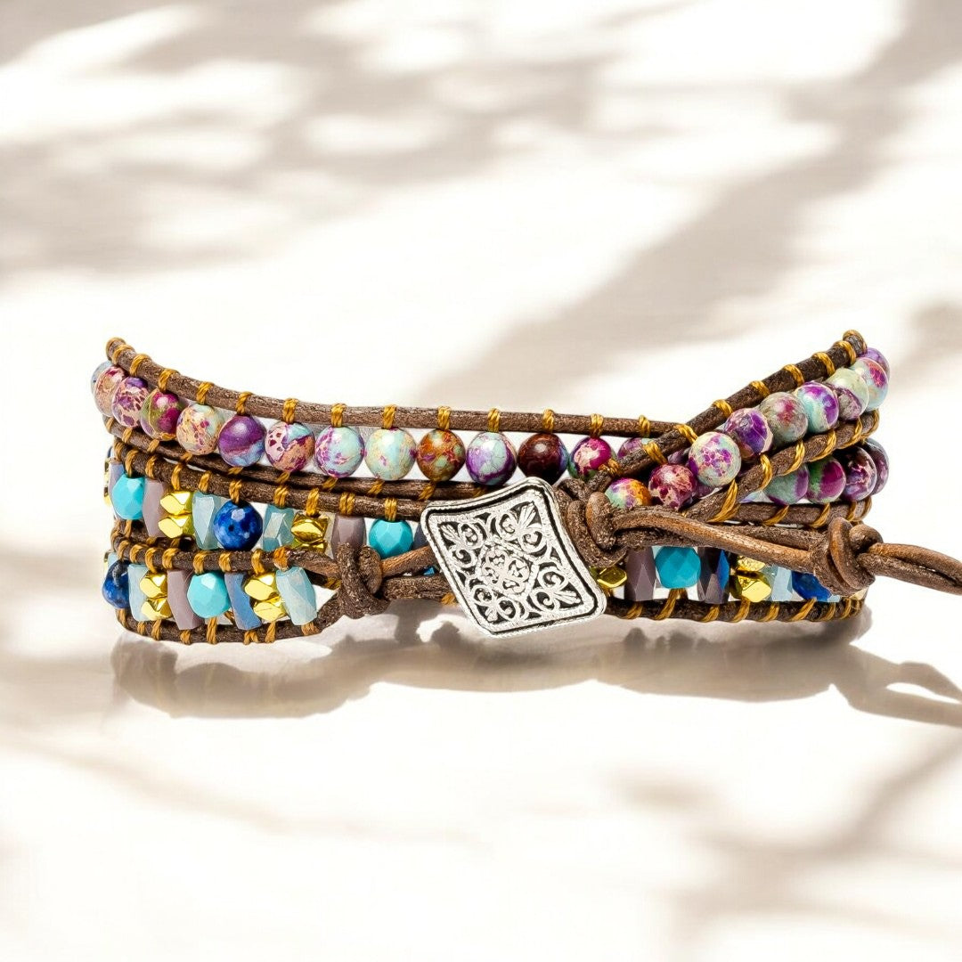 Intensives Emperor Jasper Wickelarmband