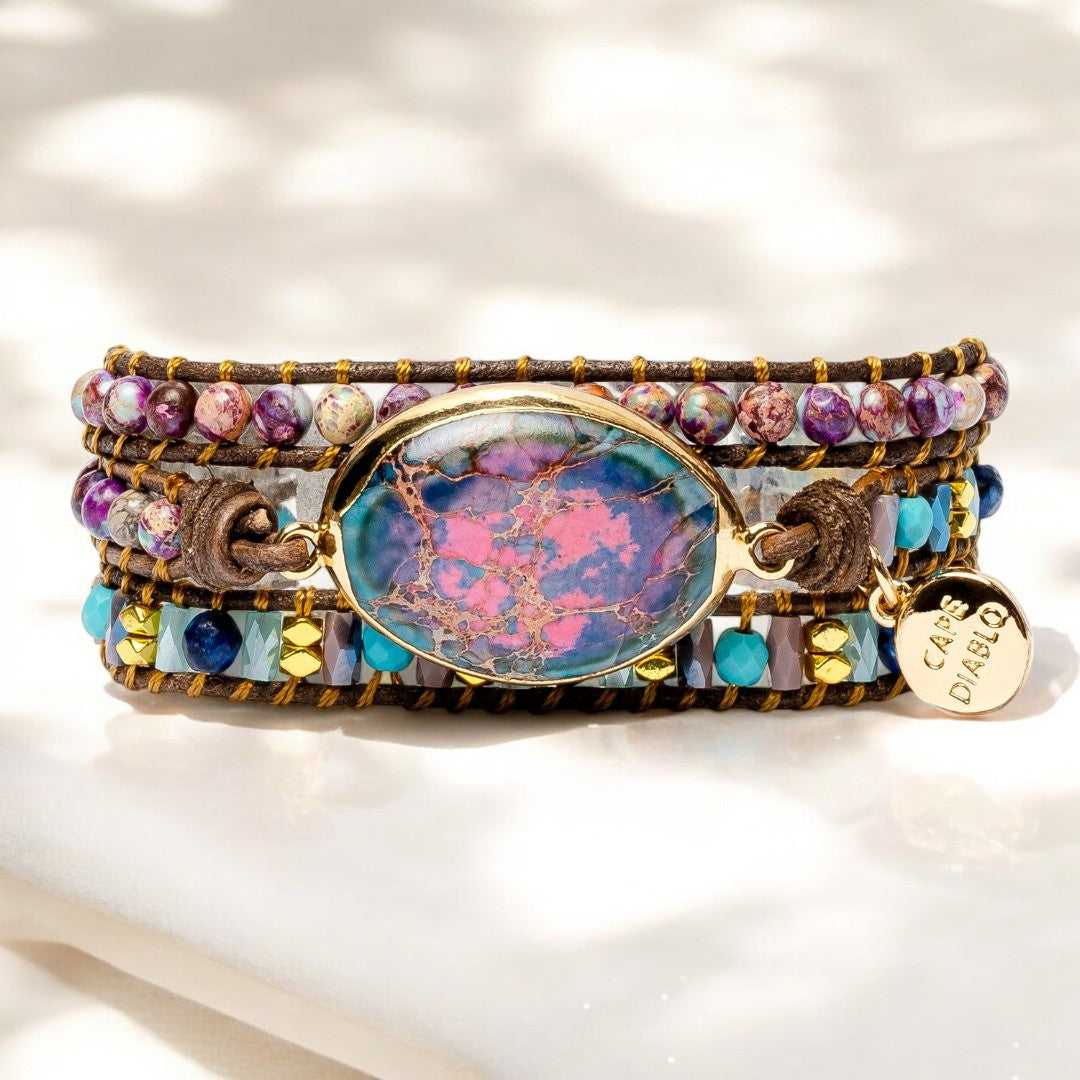 Intensives Emperor Jasper Wickelarmband