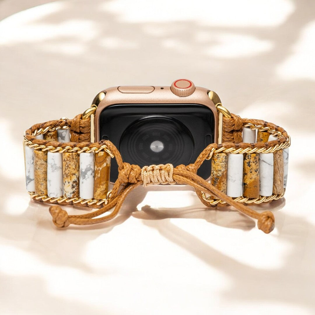 Verbundenes Howlite Jasper Apple Watch Armband