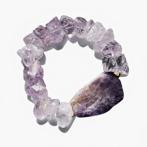 Amethyst Haze Boho Elastischer Armreif