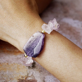 Amethyst Haze Boho Elastischer Armreif