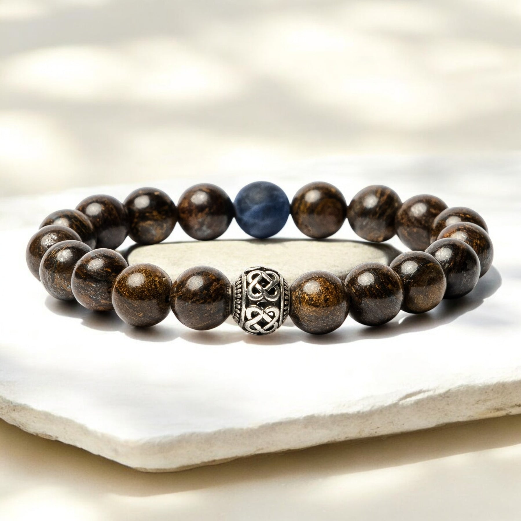 Herren Bronzit Tibetisches Armband