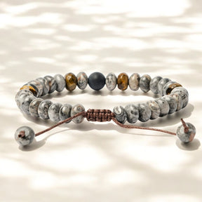 Herren-Armband aus Jaspis und Tigerauge