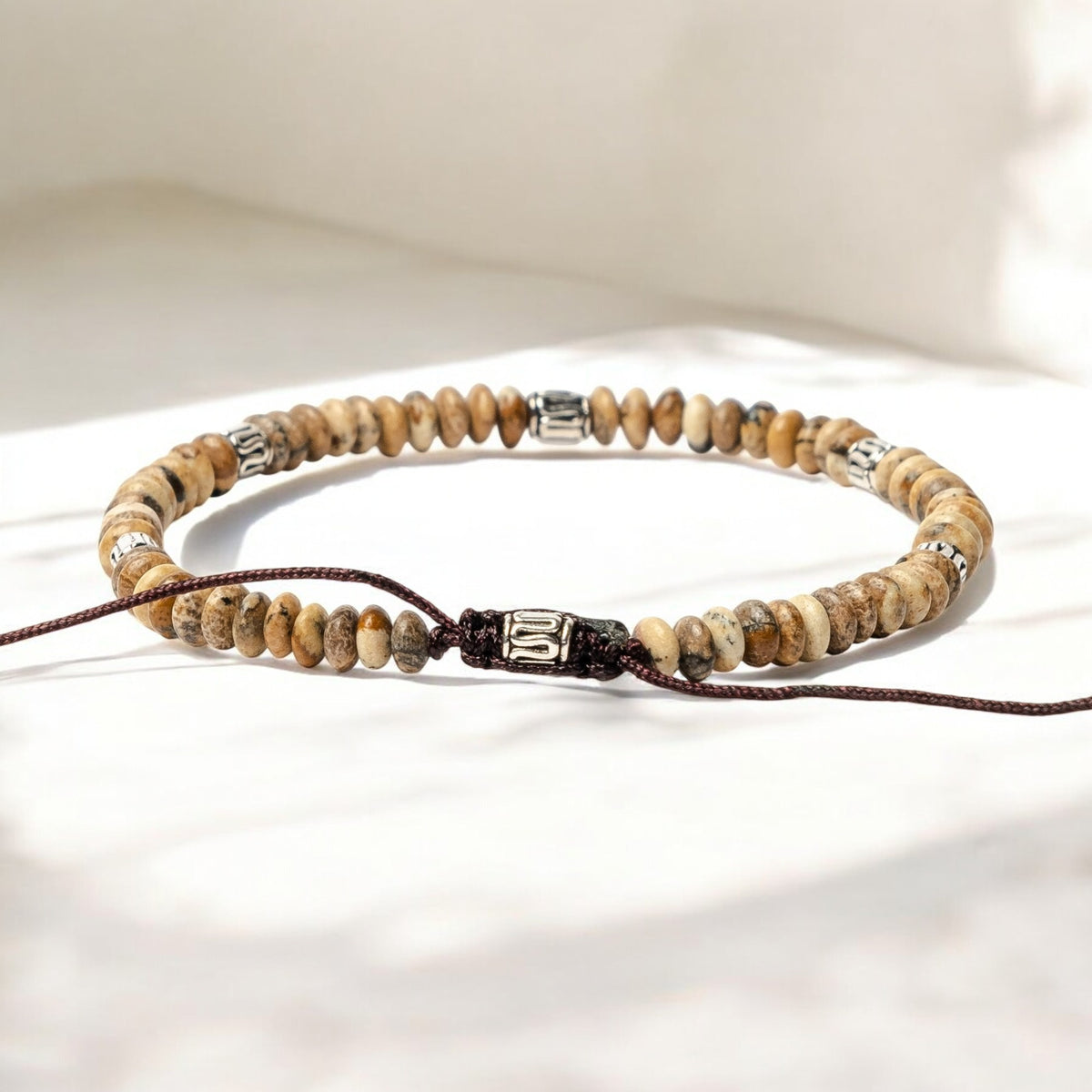 Herrenarmband aus tibetischem Jaspis