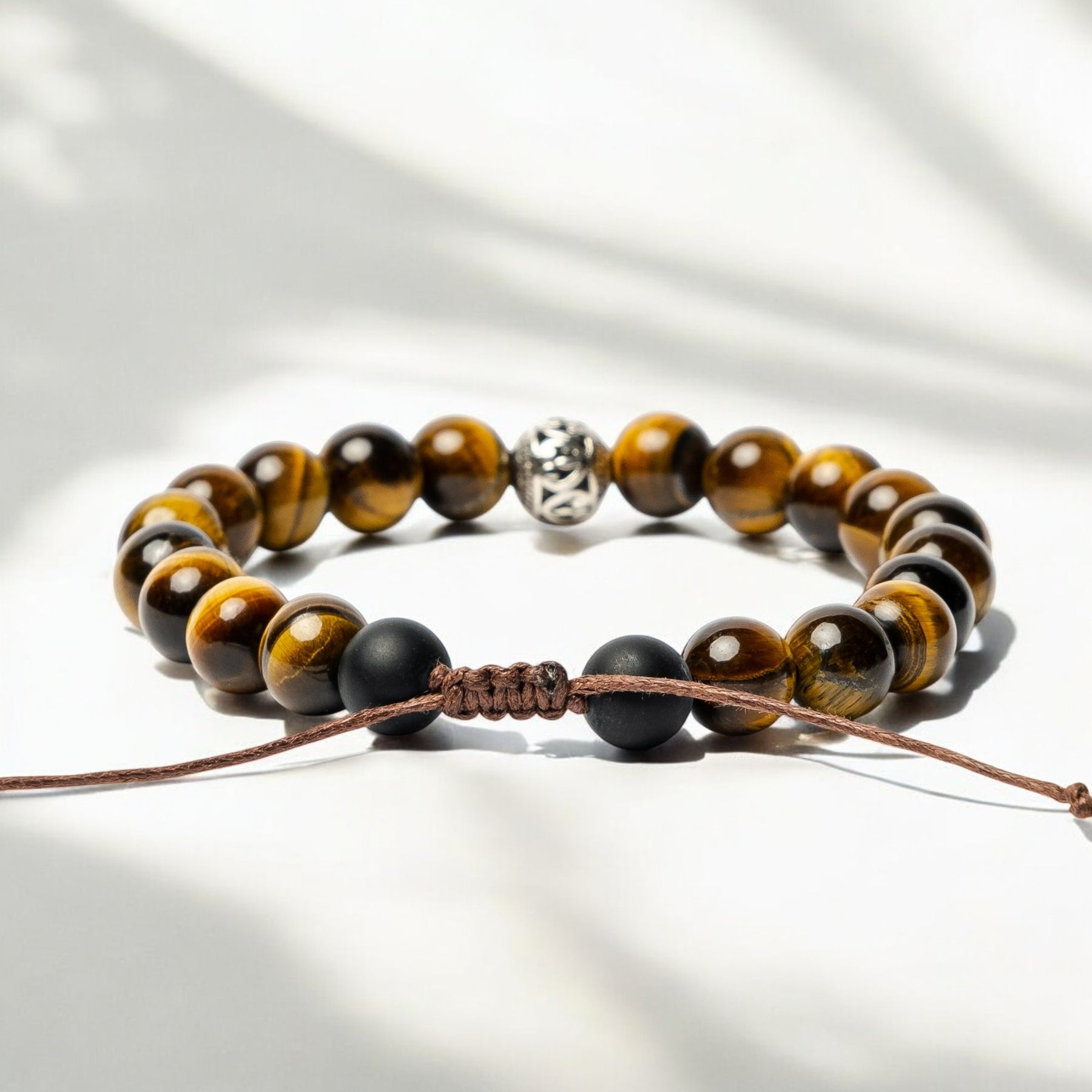 Herren Tigerauge Tibetisches Armband