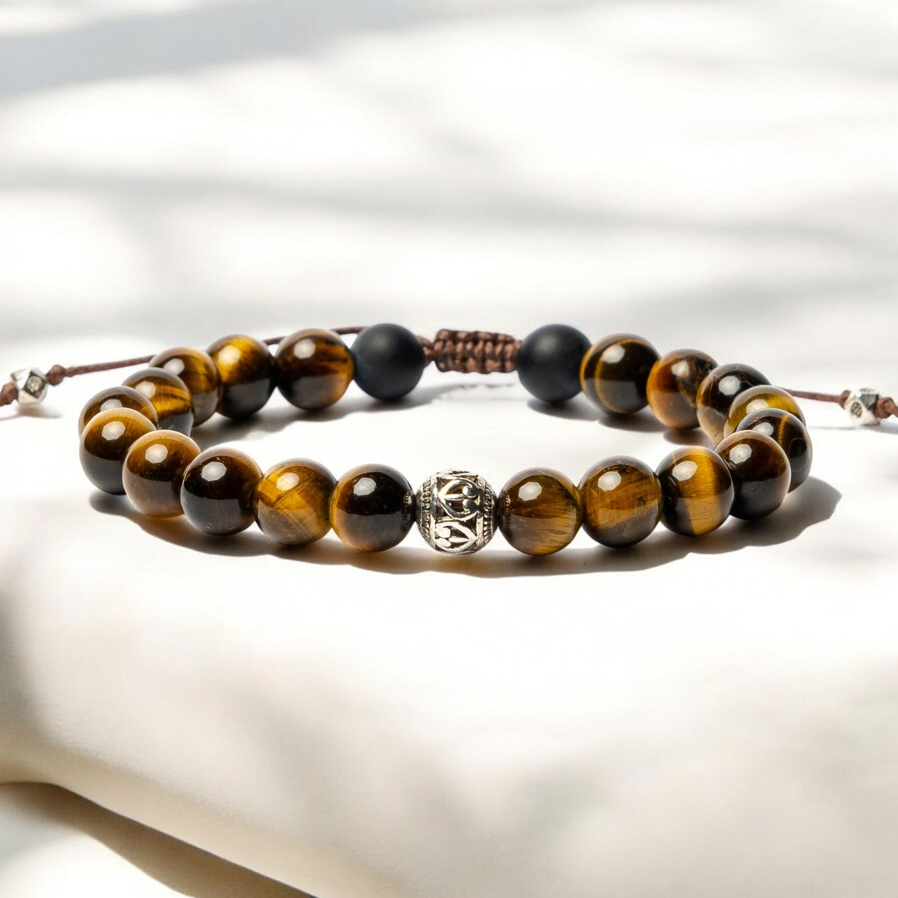 Herren Tigerauge Tibetisches Armband