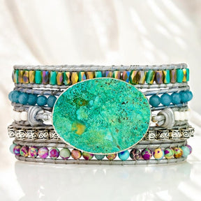 Ozean-Jaspis-Schutz-Wickelarmband